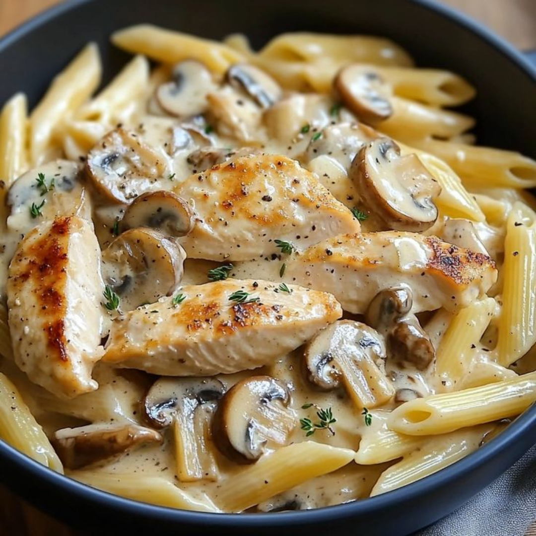 Tavuklu Mantarlı Penne
